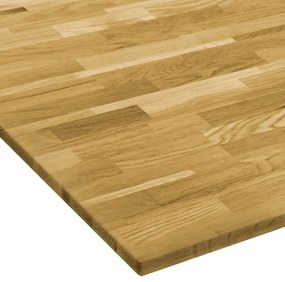 Tampo de mesa madeira de carvalho maciça quadrado 23 mm 80x80cm