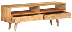 Móvel de TV 110x30x41 cm madeira de mangueira maciça