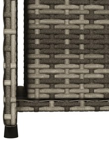 Armário de arrumação para jardim 50x55x115 cm vime PE cinzento