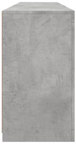 Aparador com luzes LED 162x37x67 cm cinzento cimento