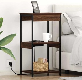 vidaXL Armário de Cabeceira Carvalho Marrom 41 x 31 x 76 cm