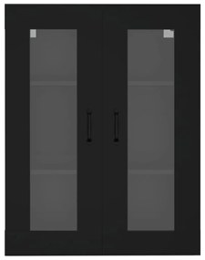 Armário de parede suspenso 69,5x34x90 cm preto