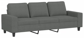 4 pcs conjunto de sofás tecido cinzento-escuro