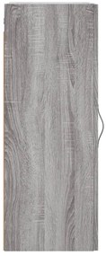 Armário de parede 34,5x34x90 cm derivados madeira cinza sonoma