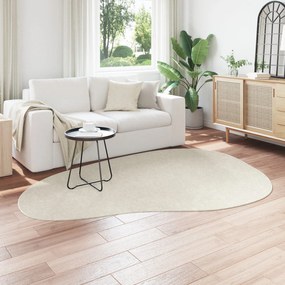 Tapete 'HUARTE'de pelo curto, suave e lavável em creme 160x230 cm