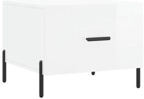 Mesas de centro 2 pcs 50x50x40 cm branco brilhante
