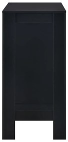 Mesa de bar com prateleira preto 110x50x103 cm