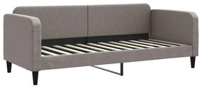 Sofá-cama c/ gavetão/gavetas 80x200 cm tecido cinza-acastanhado