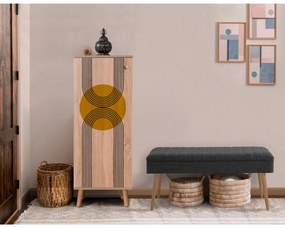 Conjunto de Mobiliário de Entrada Vegas – Sonomo/Antracite – Sapateira