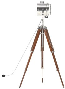 Candeeiro de chão tripé 165 cm madeira de mangueira maciça