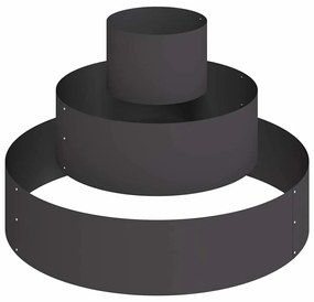 Vaso de Metal Aço/preto Aço Grande Modular Vaso de Metal
