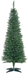 HOMCOM Árvore de natal Φ46x150cm Artificial Pinheiro Decoração de Natal com suporte de plástico 294 Ramos Verde PVC | Aosom Portugal