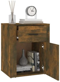 Mesa cabeceira 50x36x60 cm derivados madeira carvalho fumado