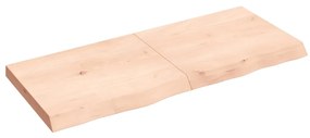 vidaXL Prateleira de parede 120x50x(2-6)cm carvalho maciço não tratado