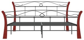 Estrutura de cama 140x200 cm metal preto