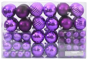 Enfeites de Natal 100 pcs Ø3/4/6 cm lilás