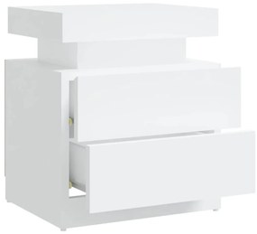 Mesa de cabeceira derivados de madeira branco