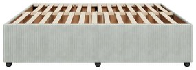 Estrutura de cama sem colchão 200x200 cm veludo cinzento-claro
