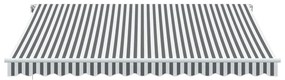 Toldo retrátil automático 400x350 cm antracite e branco