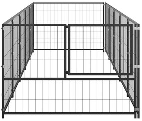 Canil para cães 5 m² aço preto