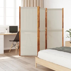 vidaXL Divisória/biombo com 3 painéis 210x180 cm cinzento claro