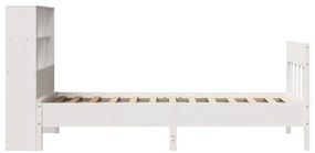 Cama sem colchão 90x190 cm madeira de pinho maciça branco