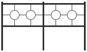 Cabeceira de cama 150 cm metal preto