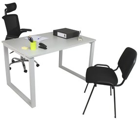 Secretarias de Escritorio 1800x800x750mm Cinza Agnes Qualita - Riva