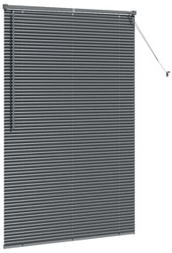 Persiana de Janela Cinzento-escuro 80 x 130 cm Alumínio