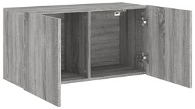 Móvel de parede para TV 80x30x41 cm cinzento sonoma