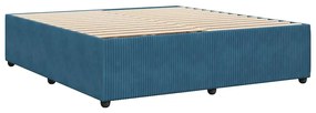 Estrutura de cama 180x200 cm veludo azul