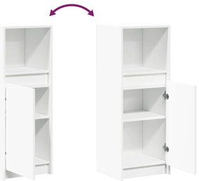 Aparador c/ luzes LED 38x34x100 cm derivados de madeira branco