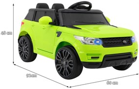 Carro elétrico para Crianças Start Run, 12V Rodas	e assento plástico Verde