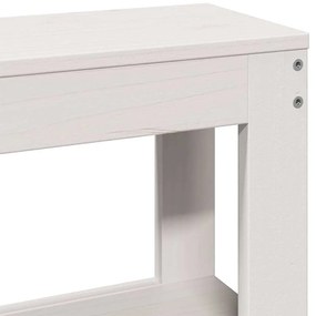 Cama sem colchão 135x190 cm madeira de pinho maciça branco