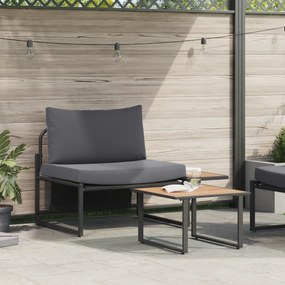 Conjunto de Sofá de Jardim em 2 Peças com Assentos em Antracite