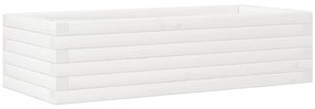 Vaso/floreira de jardim 90x40x23 cm madeira pinho maciça branco