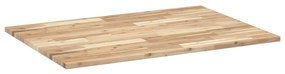 Tampo de mesa retangular 80x70x2 cm madeira de acácia maciça