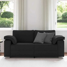 Sofá Loveseat Preto - 140 cm em Tecido