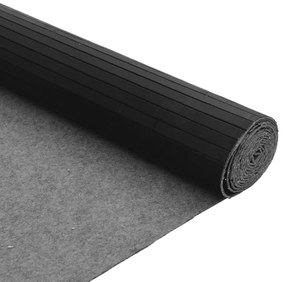 Tapete retangular 80x100 cm bambu preto