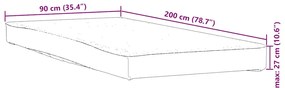 Protetor de colchão impermeável 90x200 cm branco