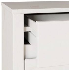 Criado-mudo vidaXL "DRAMMEN" Branco 45x35x56 cm Madeira Sólida de Pinh