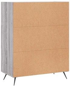 Aparador 69,5x34x90 cm derivados de madeira cinzento sonoma