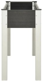 Canteiro de jardim elevado 120x40x75 cm WPC cinzento