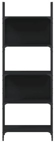 Estante 5 prateleiras 60,5x24x166,5 cm derivados madeira preto
