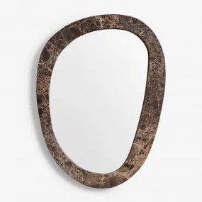 Espelho De Parede Irregular Em Pedra Natural Urkiz Mármore Castanho Emperador & 40 X 50 Cm - Sklum