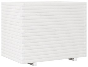 Vaso/floreira de jardim 90x60x72 cm pinho maciço branco