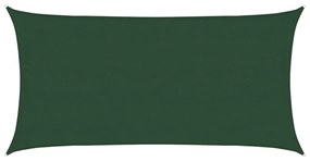 Para-sol estilo vela 160 g/m² 4x7 m PEAD verde-escuro