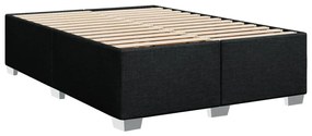 Cama com molas/colchão 140x200 cm tecido preto