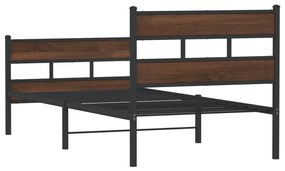 Cama sem colchão com cabeceira e pés 75x190 cm