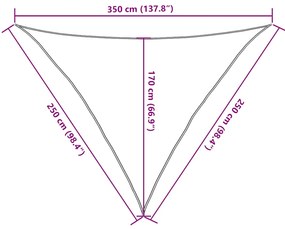 Para-sol estilo vela 160 g/m² 2,5x2,5x3,5 m PEAD verde-claro